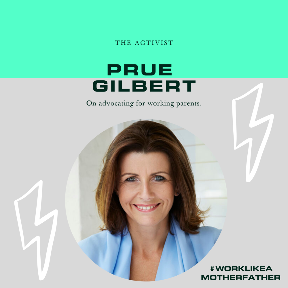 CEO Prue on podcast Work Like A Motherfather discussing diversity and equality in the workplace and the basics of understanding your rights as a working parent.